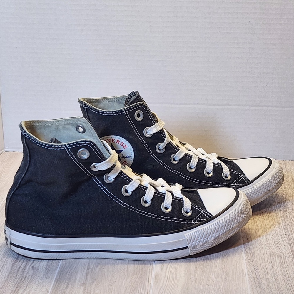 Converse Shoes ChuckTayler BLACK/WHITE Canvas High tops Men's 5 Women'7 - Picture 4 of 9